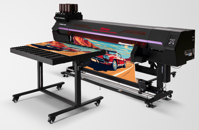 mimaki uj330h-160 hyrbid uv printing a design