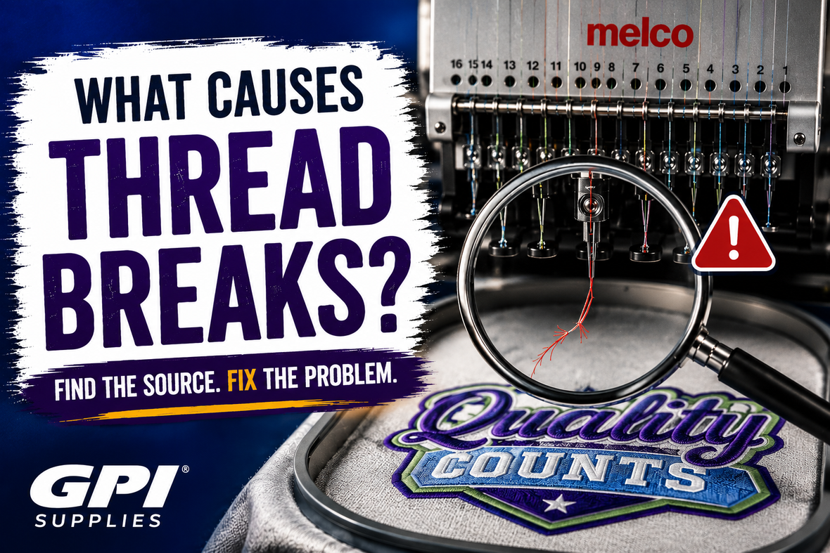 What causes Thread Breaks on an embroidery machine