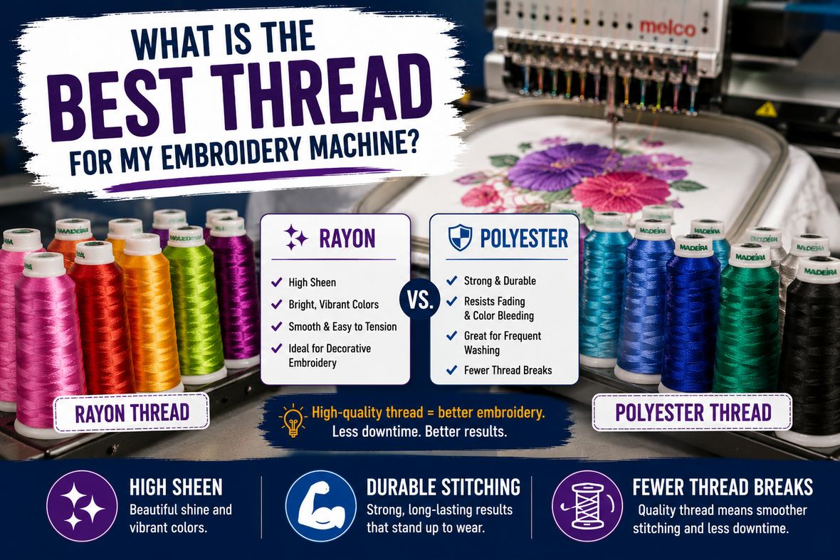 What is the best thread to use on my embroidery machine?