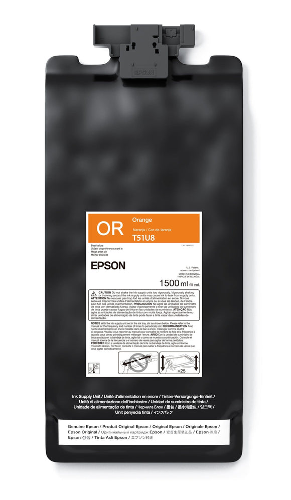 Epson Ink Orange EPSON T51U UltraChrome GS3 Ink Cartridge 1.5 L for SureColor S7170 S9170 S8170