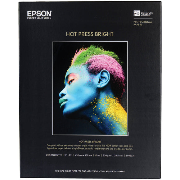 Epson Media Epson Hot Press Bright Paper | Rolls & Sheets