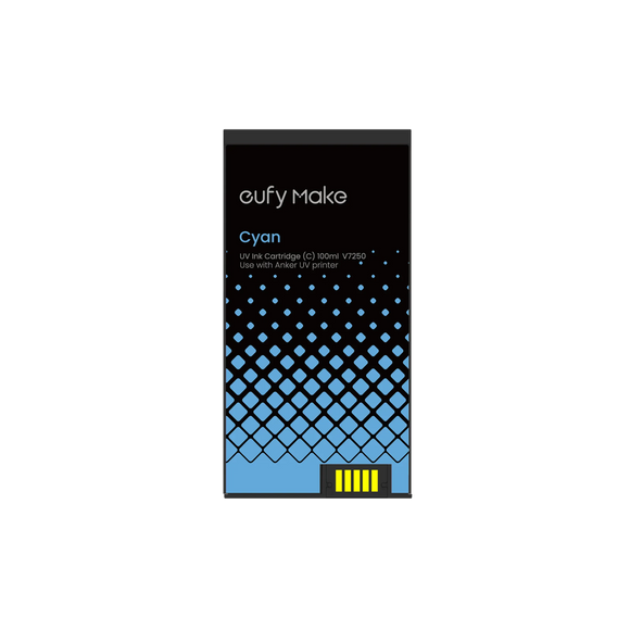 eufyMake Ink Cyan EufyMake E1 UV Ink Cartridges – CMYK, White & Gloss