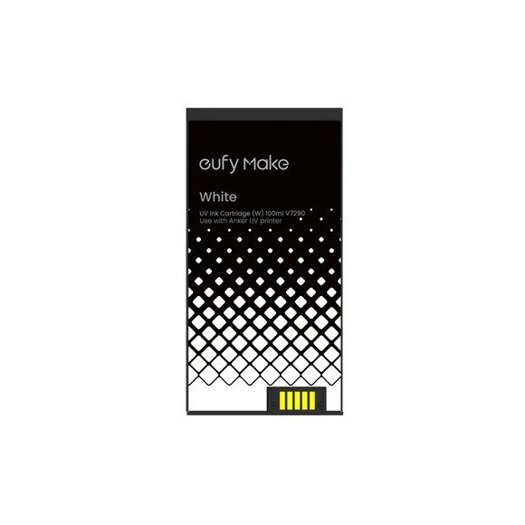 eufyMake Ink White EufyMake E1 UV Ink Cartridges – CMYK, White & Gloss