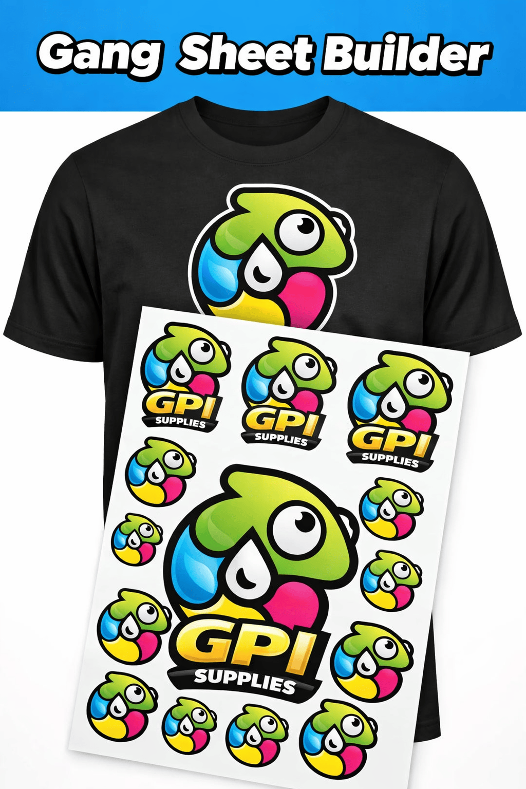 Custom DTF gang sheets and ready-to-press apparel transfers