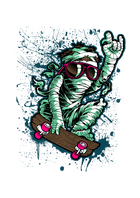GPI Supplies Graphic Image MUMMY SKATEBOARD Design