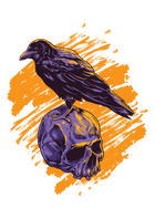 GPI Supplies Graphic Image RAVEN & SKULL Design