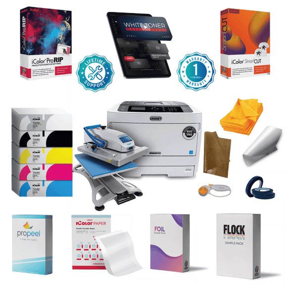 iColor Transfer Printer iColor 650 PRO Package w/Fusion iColor 650 White Toner Transfer Printer PRO Package (Optional Heat Press)