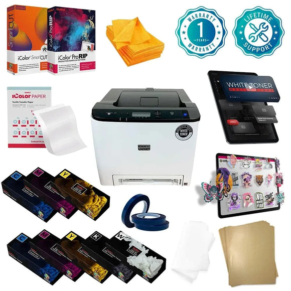 iColor Transfer Printer Toner Upgrade Uninet iColor® 560 White Toner Transfer Printer Starter Package w/ ProRip and SmartCUT