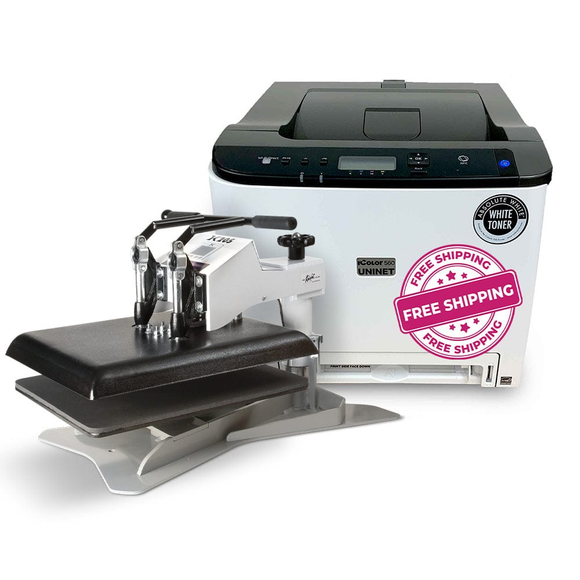 iColor Transfer Printer Uninet iColor® 560 White Toner Transfer Printer PRO Package (optional Heat Press)