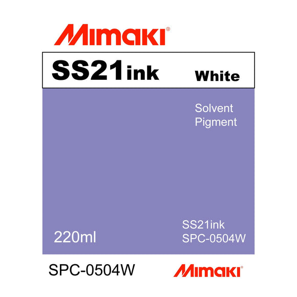 Mimaki Ink 220ml / White Mimaki SS21 Eco-Solvent Ink