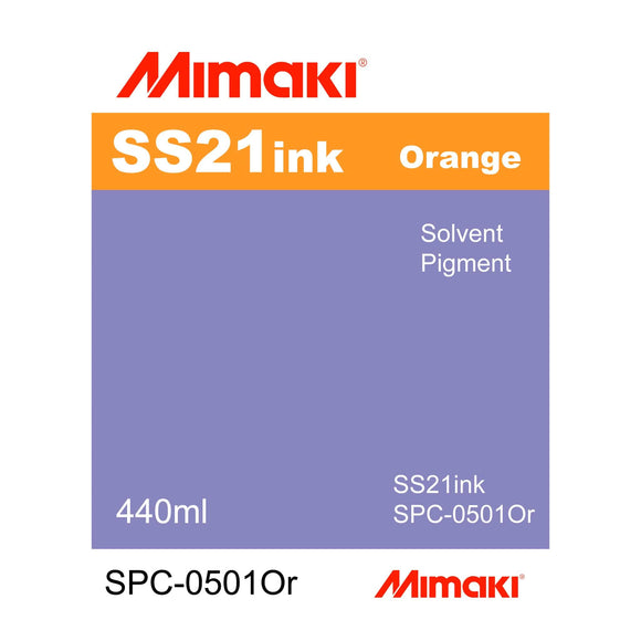 Mimaki Ink 440ml / Orange Mimaki SS21 Eco-Solvent Ink