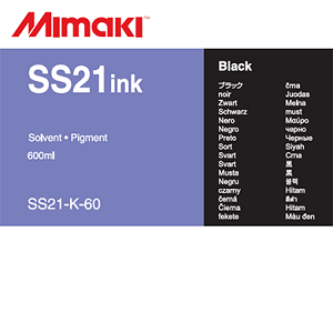 Mimaki Ink 600ml / Black Mimaki SS21 Eco-Solvent Ink