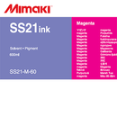 Mimaki Ink 600ml / Magenta Mimaki SS21 Eco-Solvent Ink