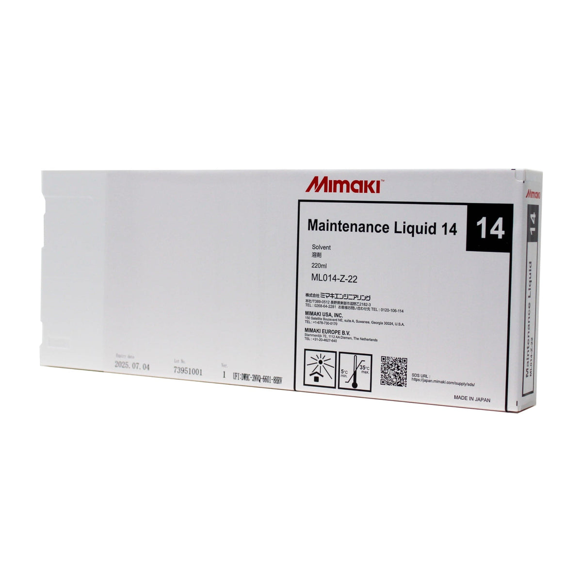 Mimaki Maintenance Liquid 14 220ml Cartridge | GPI Supplies