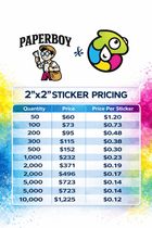 Paper Boy Printing 2x2 Die Cut Stickers