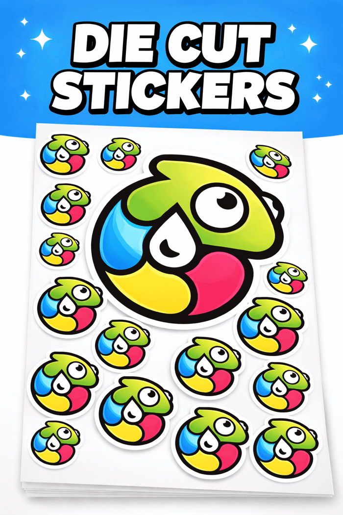 Custom die-cut stickers for labels, packaging and promotion