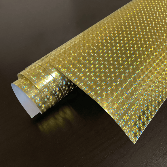 ProPeel Media Gold Bubbles / 1yd / 20" ProPeel Holographic Adhesive Backed Film