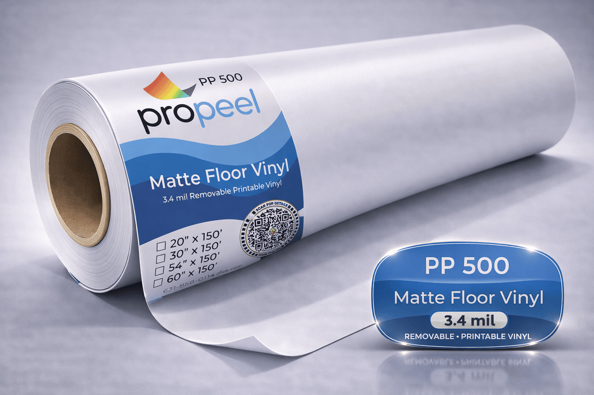 PP500 ProPeel 3.4 mil FLOOR Matte White Removable Printable Vinyl | GPI ...