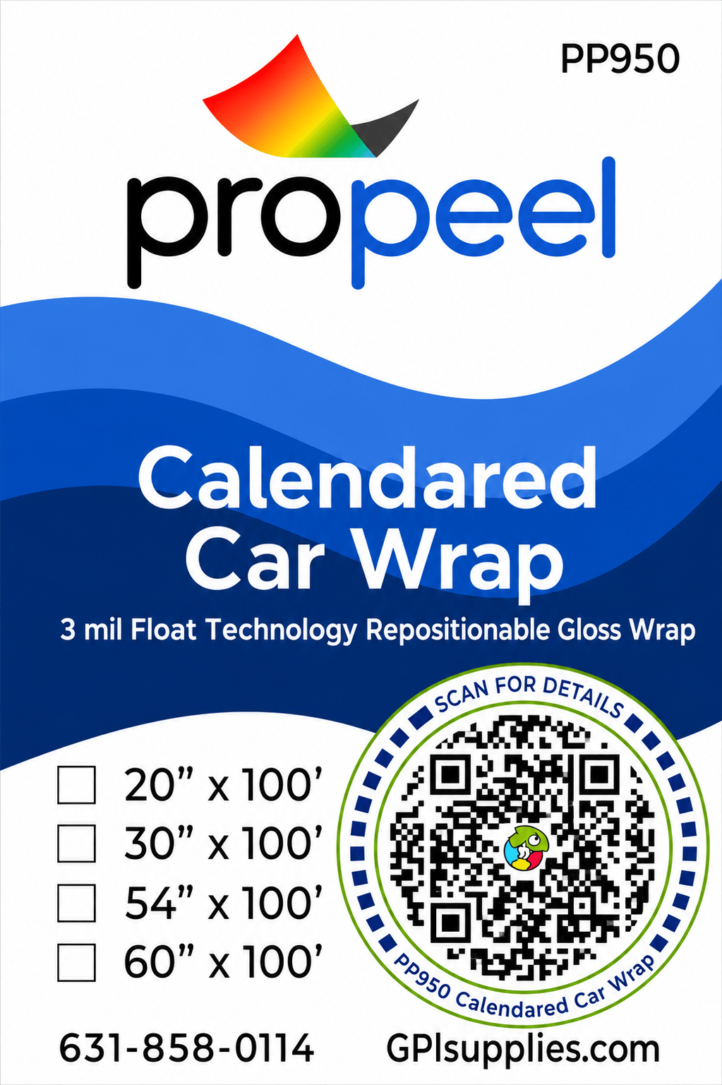 PP950 ProPeel 3 mil CAST VEHICLE WRAP 