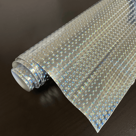 ProPeel Media Silver Bubbles / 1yd / 20" ProPeel Holographic Adhesive Backed Film