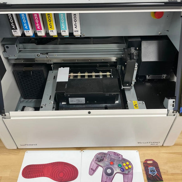 Roland UV Printer BD-8 + 1 Year Trouble Free Warranty Roland BD-8 SHOWROOM MODEL UV Printer With Rotary Rack