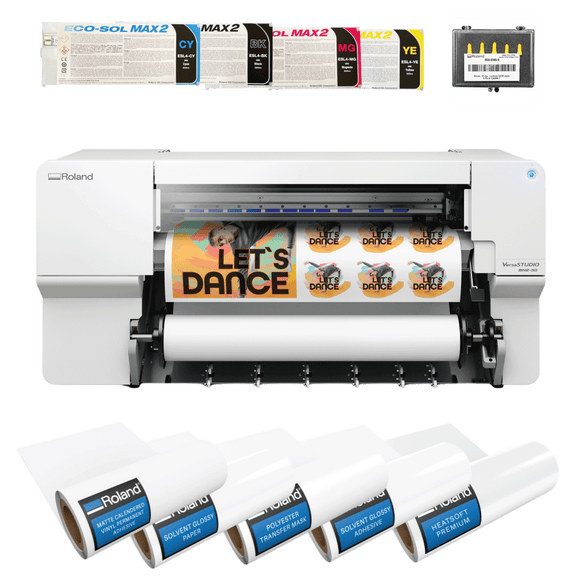 Roland Wide Format Printer Roland BN2-30 Eco-Solvent CMYK+W Printer & Cutter Media Bundle