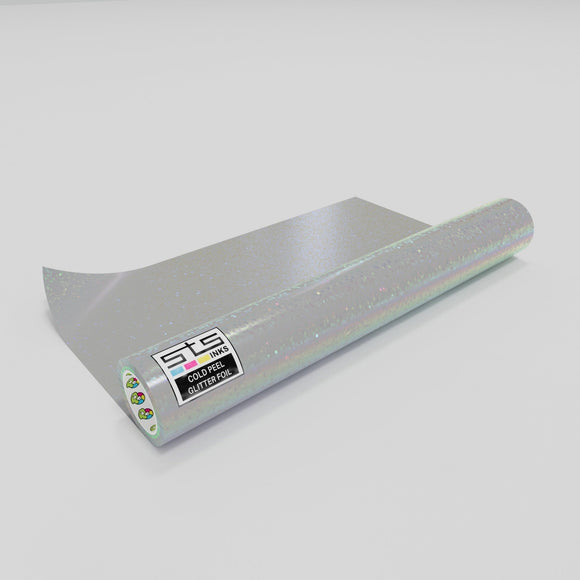 STS DTF Film DTF Cold Peel Glitter Foil 24″ × 164ft Rolls