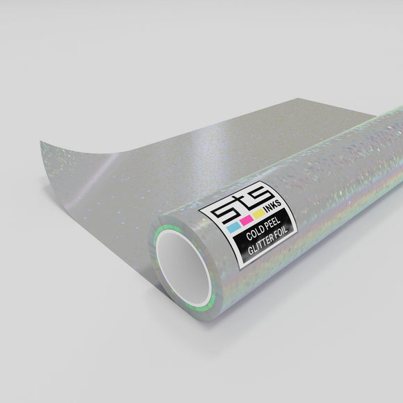 STS DTF Film DTF Cold Peel Glitter Foil 24″ × 164ft Rolls