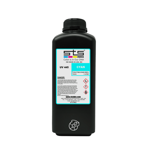 STS Ink Cyan STS Inks Epson Replacement UV-Solvent 445 Ink 1 Liter Bottle