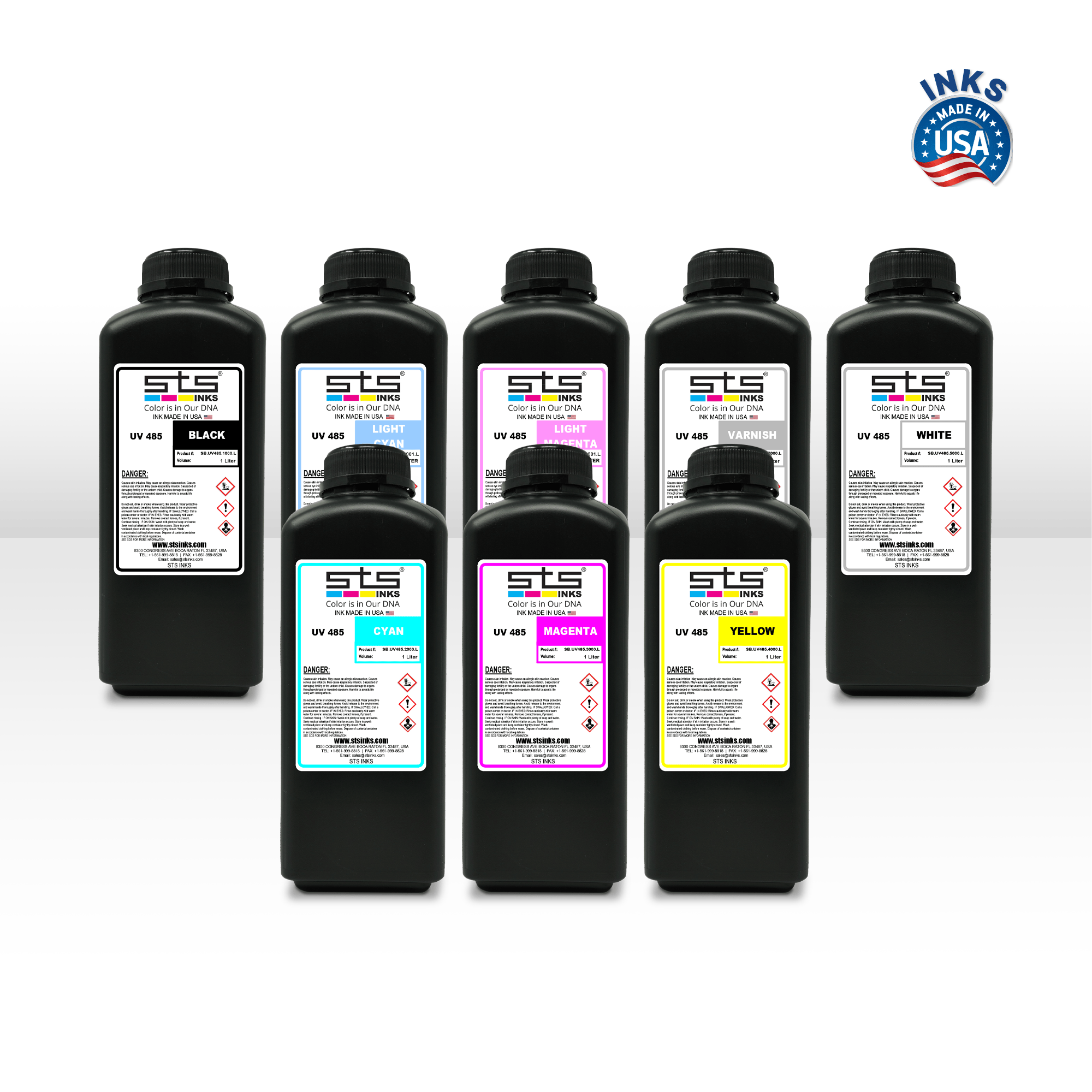 STS UV 485 Ink 1 Liter Bottle for STS S604 UV DTF Printers | GPI Supplies