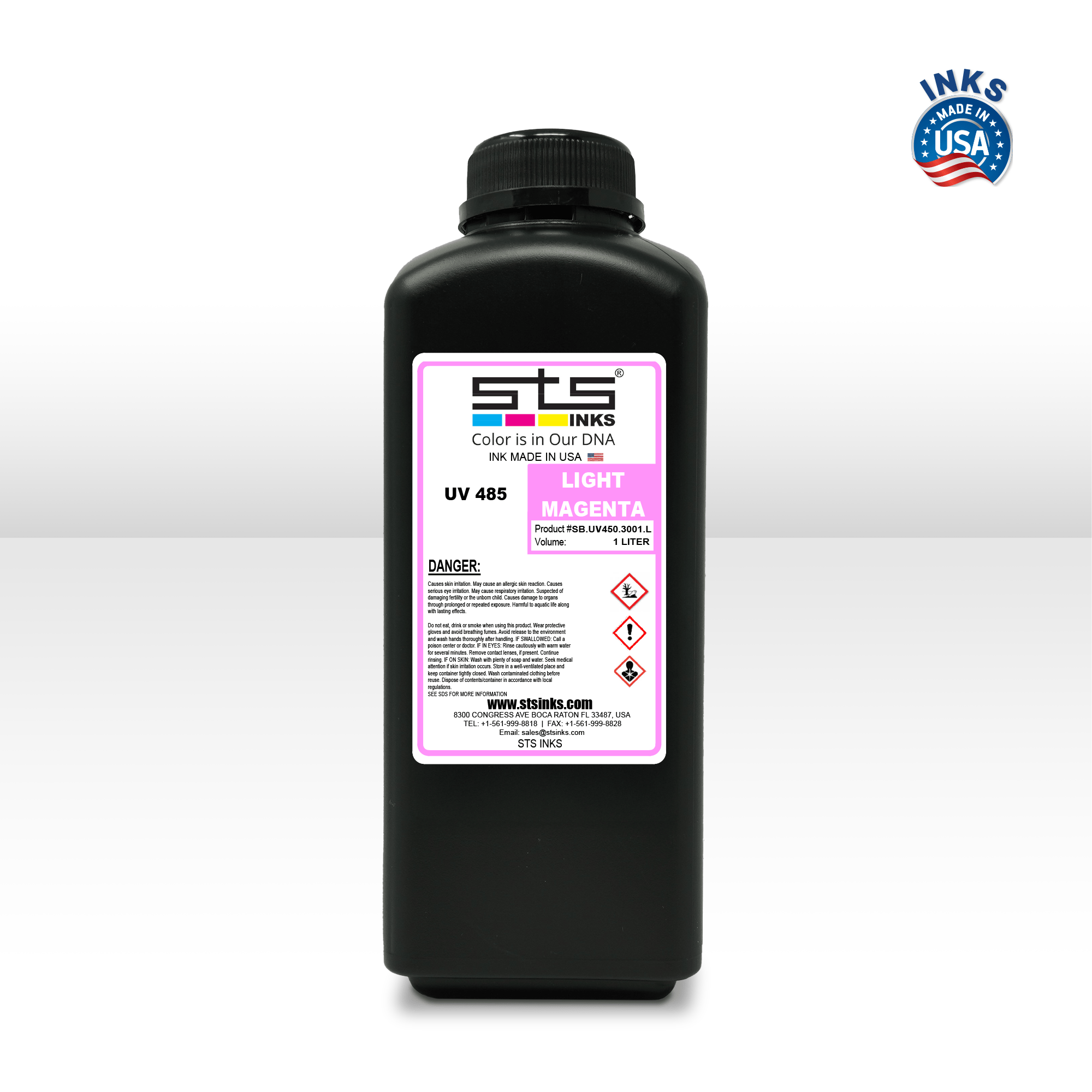 STS UV 485 Ink 1 Liter Bottle for STS S604 UV DTF Printers | GPI Supplies