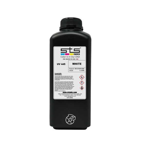 STS Ink White STS Inks Epson Replacement UV-Solvent 445 Ink 1 Liter Bottle