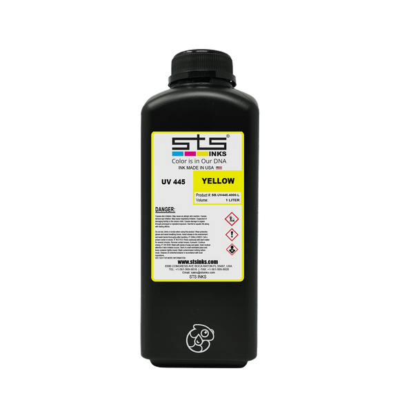 STS Ink Yellow STS Inks Epson Replacement UV-Solvent 445 Ink 1 Liter Bottle