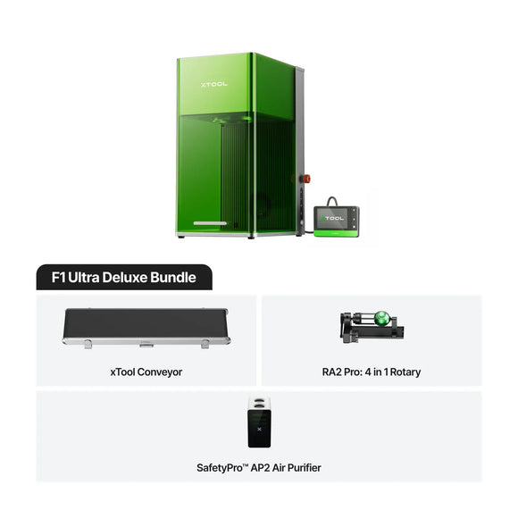 xTool Laser Engraver F1 Ultra Deluxe Bundle xTool F1 Ultra Dual-Laser Engraver (20W Fiber + Diode)