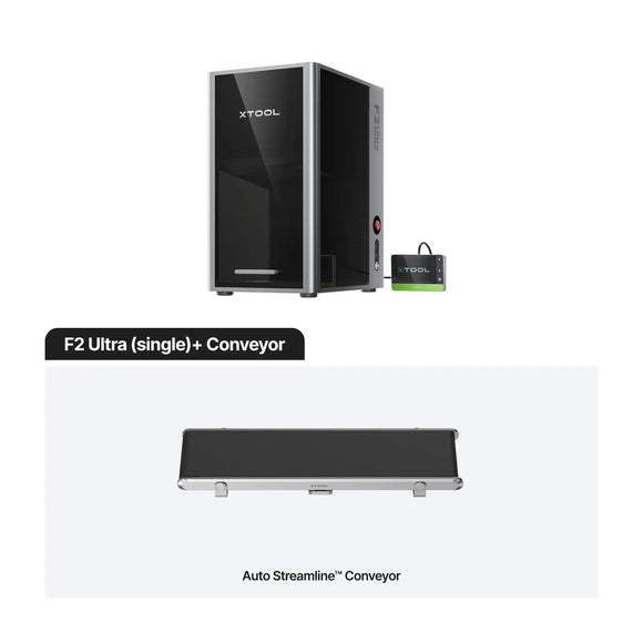 xTool Laser Engraver F2 Ultra (single) + Conveyor xTool F2 Ultra Dual-Laser Engraver (60W MOPA Fiber + 40W Diode)