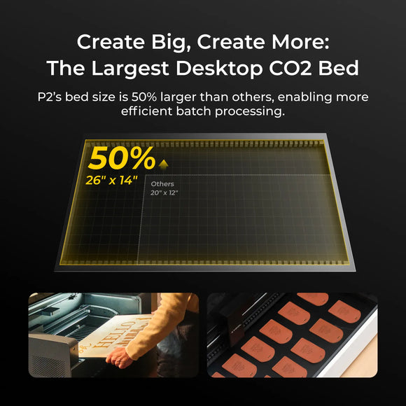 xTool Laser Engraver xTool P2S 55W Desktop CO₂ Laser Cutter