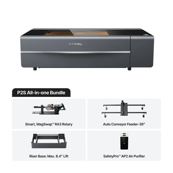 xTool Laser Engraver xTool P2S All in one Bundle xTool P2S 55W Desktop CO₂ Laser Cutter