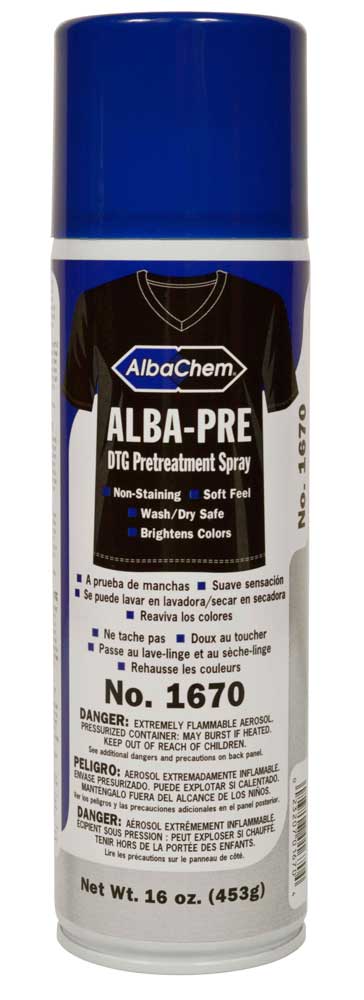 AlbaChem Pretreatment Aerosol Dark Shirt Pretreatment Cans