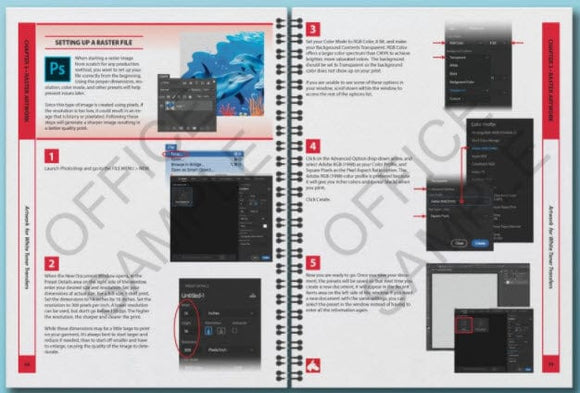 iColor Transfer paper Artwork for White Toner Transfer Printers Collection (physical copy)