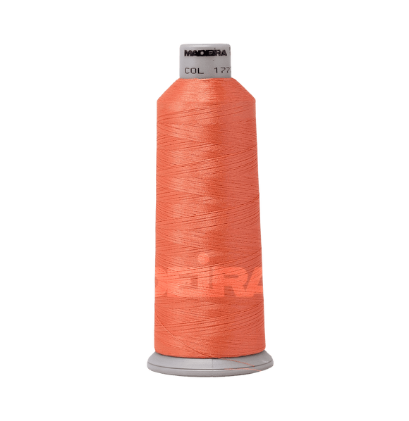 Madeira Thread Cone (5500 yd) Bright Peach 1777 #40 Weight Madeira Polyneon Thread