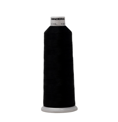 Emerald Black 1800 #40 Weight Madeira Polyneon Thread