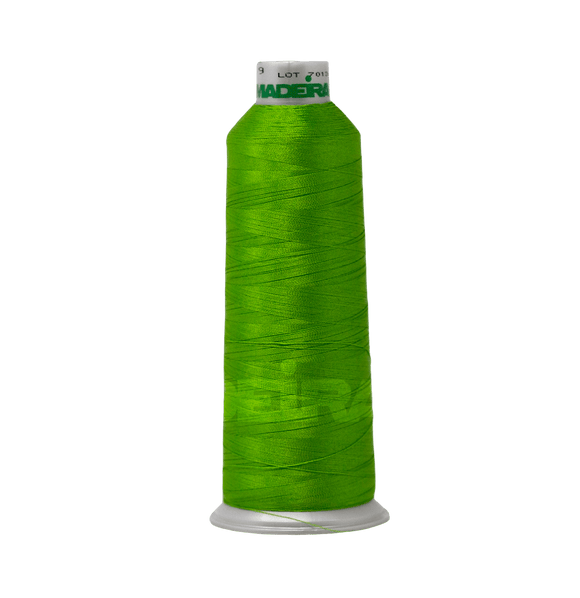 Madeira Thread Cone (5500 yd) Granny Smith 1649 #40 Weight Madeira Polyneon Thread