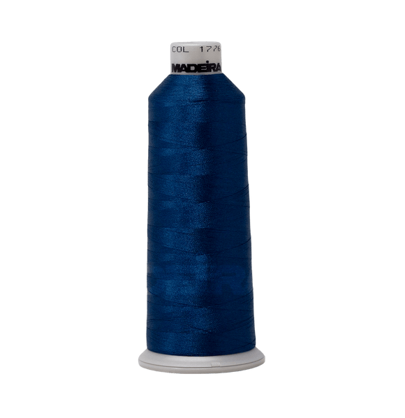 Madeira Thread Cone (5500 yd) Independence Blue 1776 #40 Weight Madeira Polyneon Thread