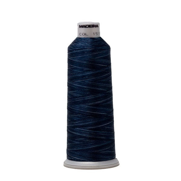 Madeira Thread Cone (5500 yd) Multi-Color Dark Blue 1519 #40 Weight Madeira Polyneon Thread