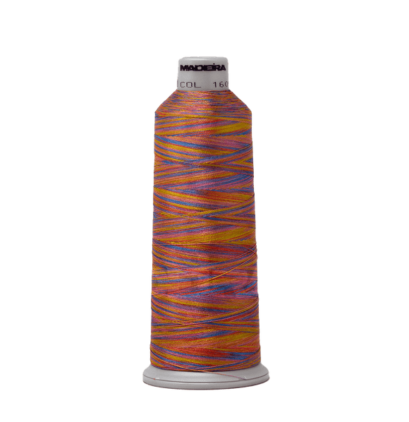 Madeira Thread Cone (5500 yd) Multicolor 1605 #40 Weight Madeira Polyneon Thread