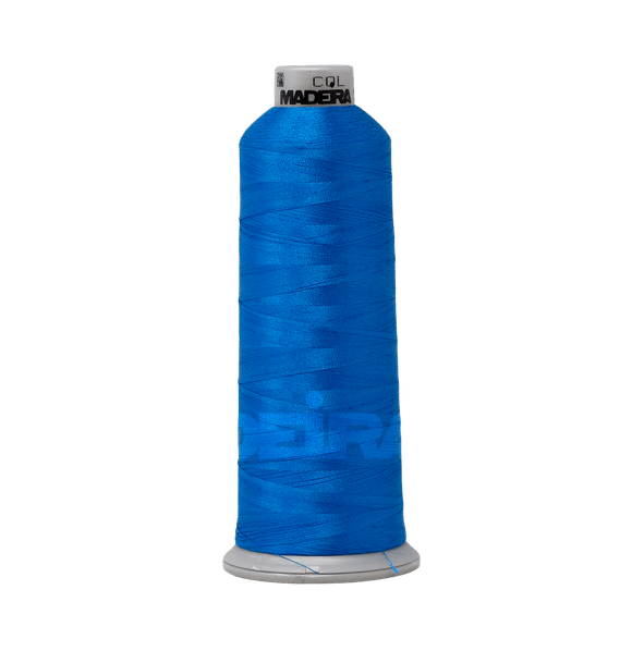 Madeira Thread Cone (5500 yd) Peacock Blue 1977 #40 Weight Madeira Polyneon Thread