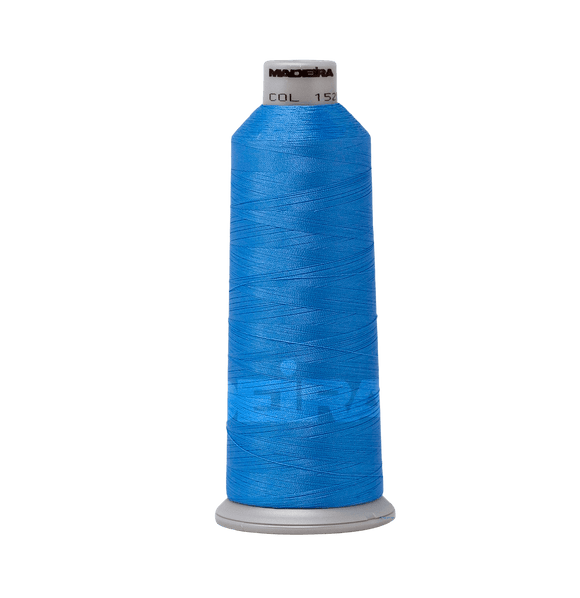 Madeira Thread Cone (5500 yd) Serene Sky 1528 #40 Weight Madeira Polyneon Thread