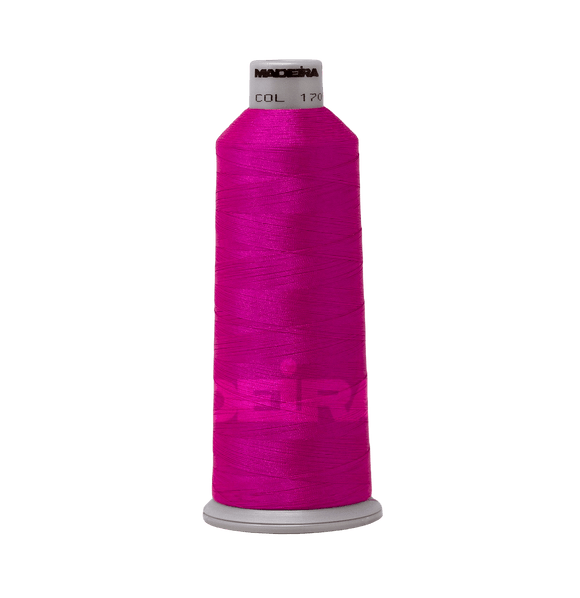 Madeira Thread Cone (5500 yd) Shocking Pink 1709 #40 Weight Madeira Polyneon Thread