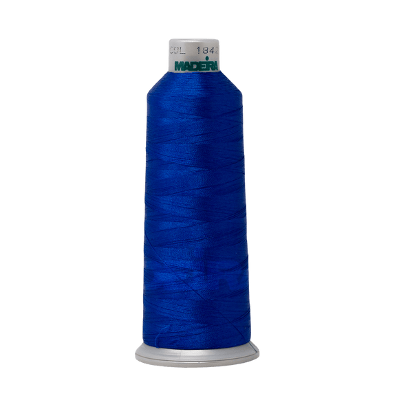 Madeira Thread Cone (5500 yd) True Blue 1842 #40 Weight Madeira Polyneon Thread