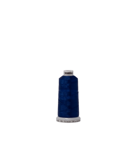 1042 Blue Thread Blue Ink 1742 #40 Weight Madeira Polyneon Thread | GPI Supplies